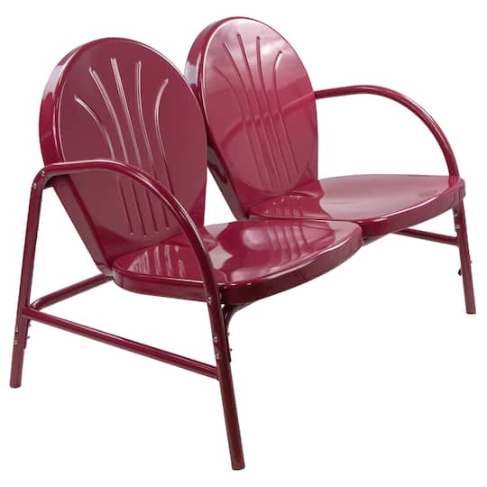 42" Mulberry Retro Tulip Outdoor Loveseat